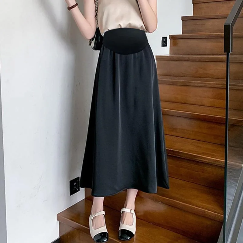 Maternity Silky Half Dress Summer Maternity Collection A-Line Half Skirt for Stylish and Slim Look Perfect for Pregnant Women