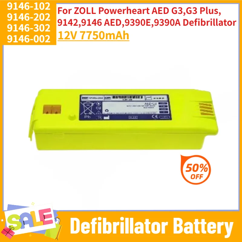 

9146-102 9146-202 9146-302 9146-002 Medical Battery For ZOLL Powerheart AED G3,G3 Plus,9142,9146 AED,9390E,9390A Defibrillator