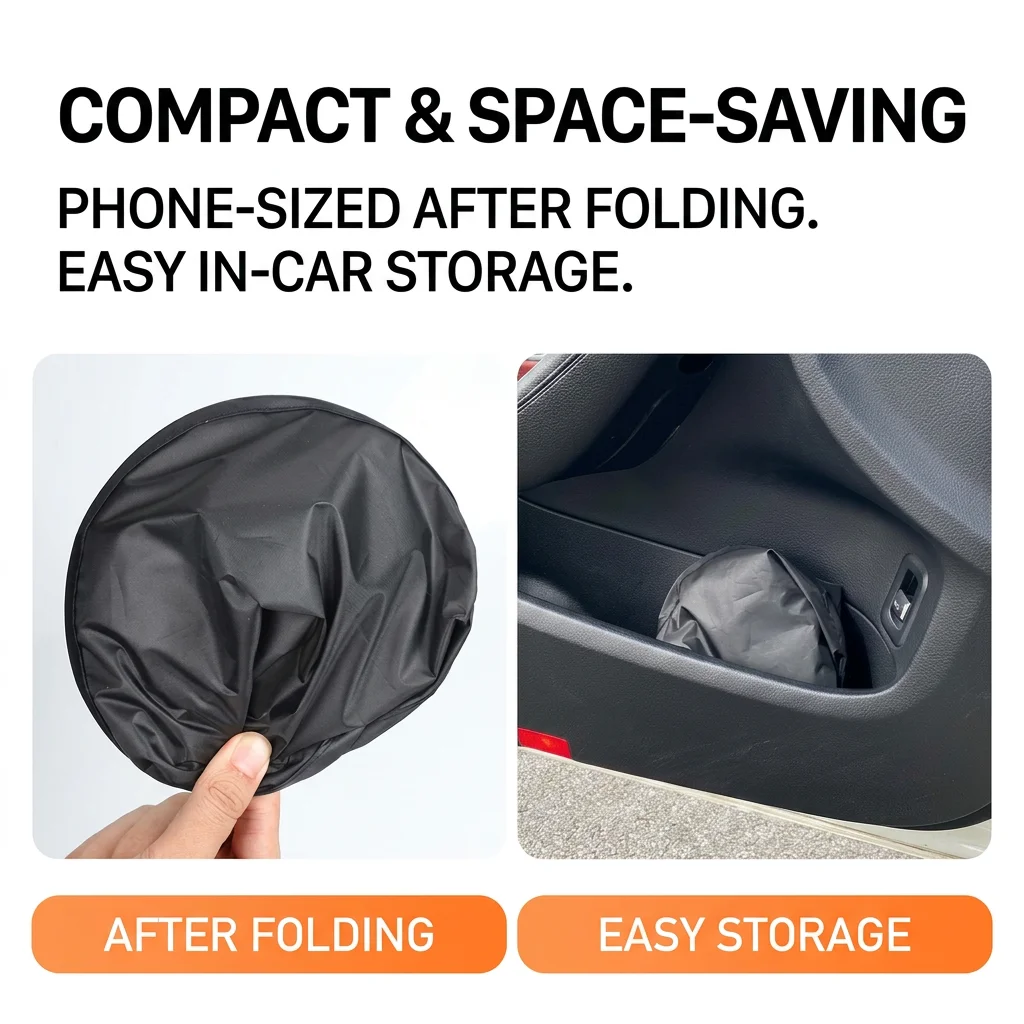 Privacy Car Sunshade Heat Insulation Curved Car Sunshade Heat Insulation Shade Universal Static Cling Sunshade For Daily Driving