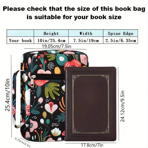 Imagen 2 del producto Funda de la Biblia, funda de la Biblia, bolsa de la Biblia para mujer con marcadores, bolsa portátil, Estuche de transporte para niñas como regalo cristiano católico