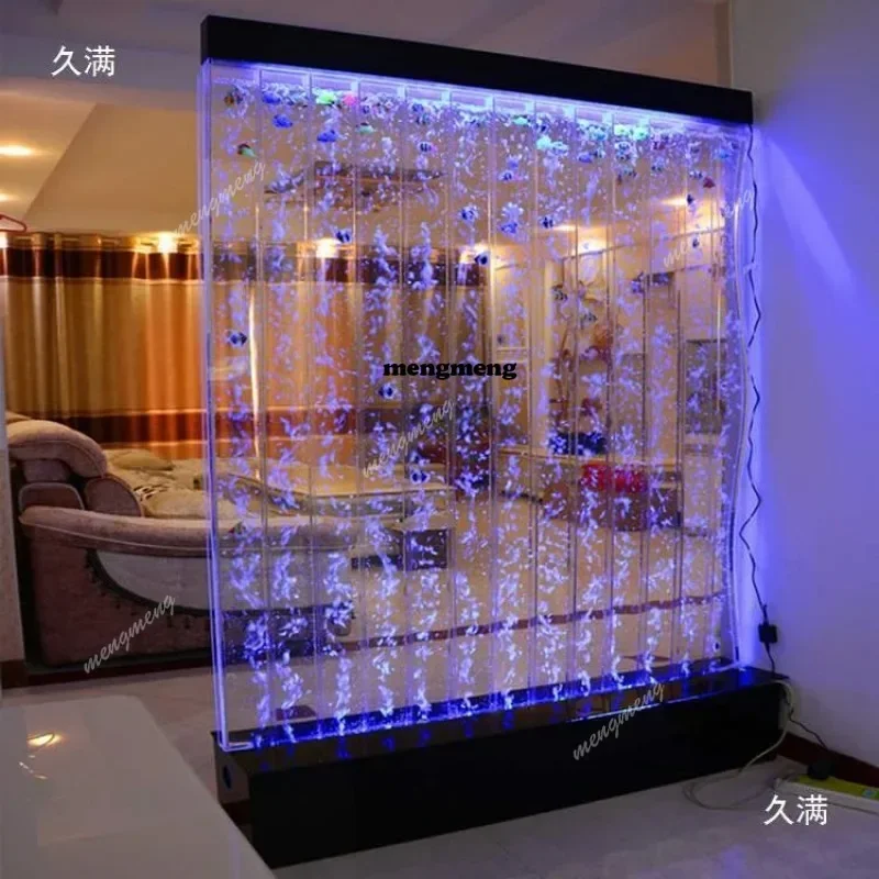 M138 Custom Curtain Flowing Screen Bubble Wall Acrylic Curtain Partition Entrance Fish Aquarium Decoration