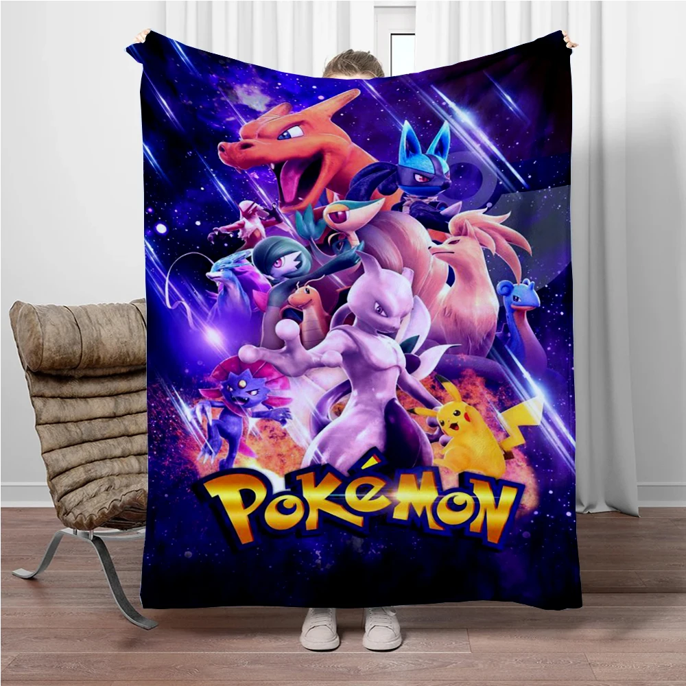 31 Style Pokemon Cartoon Cute Pikachu 3D Soft Flannel Blanket for Bed Bedroom Sofa Picnic,Throw Blankets for Kids Outdoors Gift