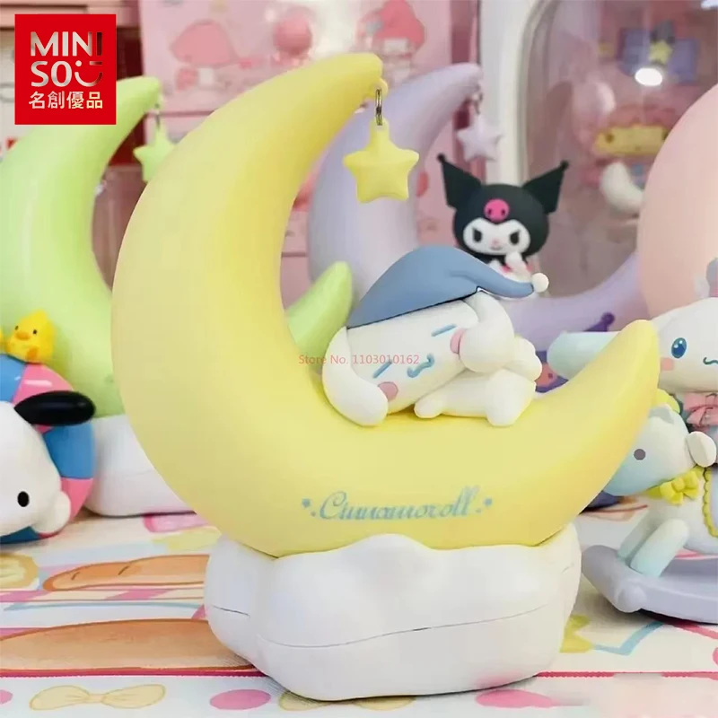 

Miniso Sanrio Луна бутон серия сладкой мечты Cinnamoroll Kuromi моя мелодия светодиодное светящееся украшение Настольная лампа детские подарки