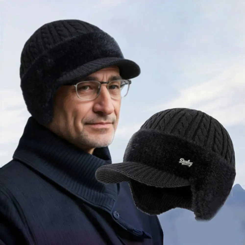 

Удобная толстая теплая зимняя термошапка, ветрозащитная шапка-ушанка, шапка для пожилых людей, эластичная защитная шапка для ушей, спорт на открытом воздухе