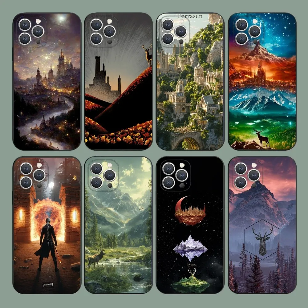 T-Throne Of Glass Phone Case For iPhone 15,14,13,12,11,Plus,Pro Max,XS,X,XR,SE,Mini,8,7 Soft Silicone Black Cover