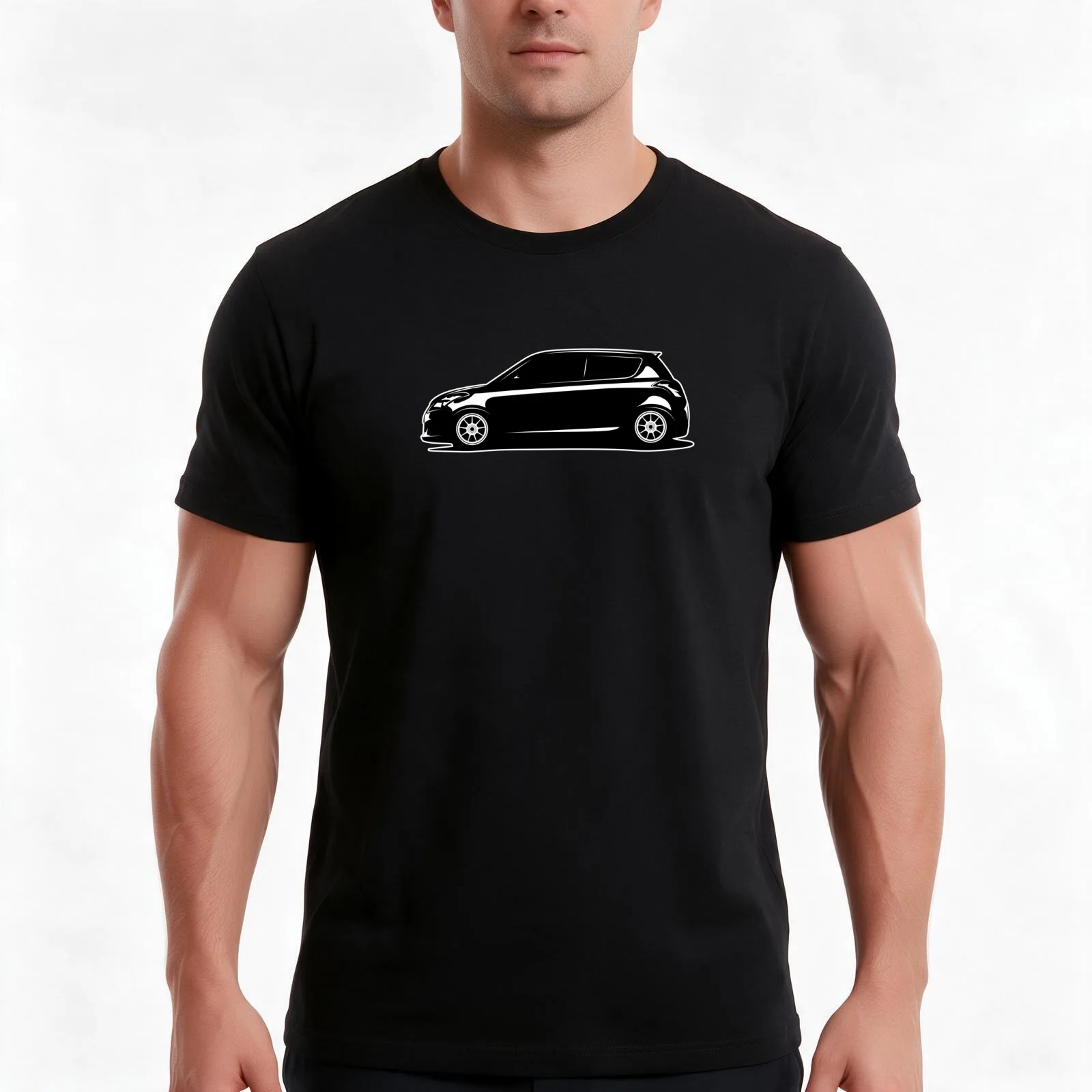 3GEN Swift Sport T-Shirt, Summer Casual Cotton Tee, Oversized Streetwear Tops, Vintage Graphic Print, Loose Fit Short Sleeve
