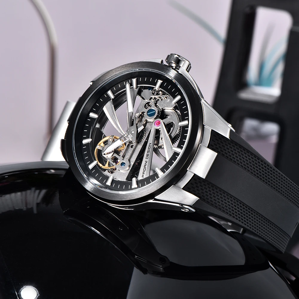 Nieuwe PAGANI DESIGN Holle Her - Skeleton Automatic Watch Luxury Tourbillon recensie en prijs