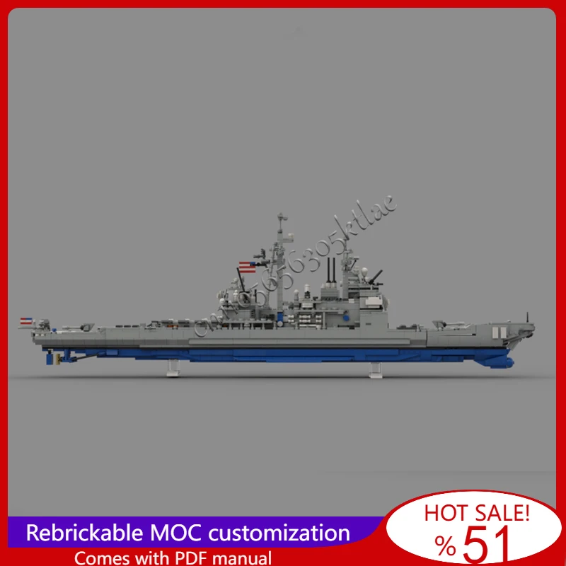 

New 1747PCS CG-73 Missile Cruiser Model MOC Warship Building Blocks DIY Bricks Creative Assembly Toys Kids Popular Birthday Gift