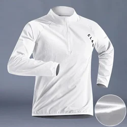 Quick Drying Fitness T-Shirt Casual Jacket Men Outdoor Running Sport Tracksuit Waterproof Windproof Windbreaker Workout Clothing