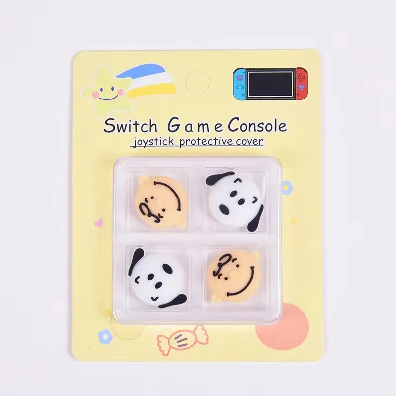 4pcs Snoopy Joystick Cap for Nintendo Switch OLED Lite Joycon Cap Game Cute Protector Grip Thumbstick Cover Children\'s Toys Gift