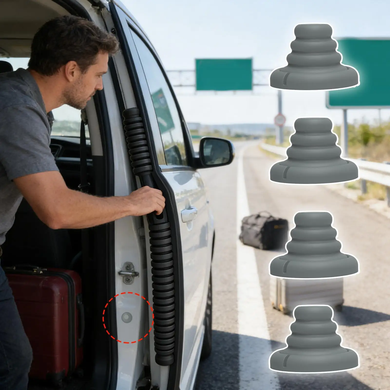 

Car Door Shock Absorber Pads 4 Pieces Car Anti-collision Bumper Cushion Vehicle Door Buffer Seal Pads For RV Sedan Truck Vehicle