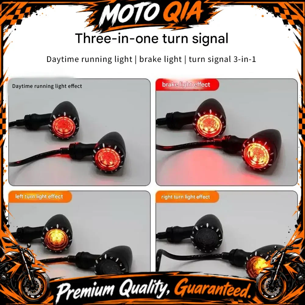 【High Quality​】For BENDA Napoleonbob 500 3 in 1 rear taillight retro LED water light bar rear turn signal accessories