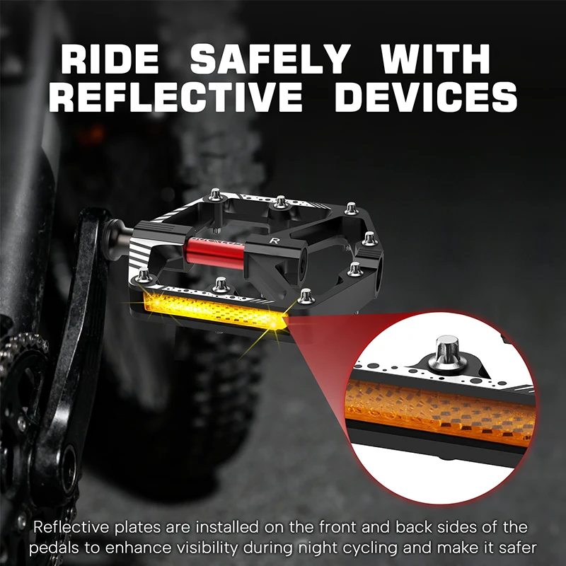 

BUCKLOS Ultralight Bicycle Pedals Anti-slip DU Bearing MTB Road Bike Pedals Universal Cycling Flat Platform Pedal Cycling Parts