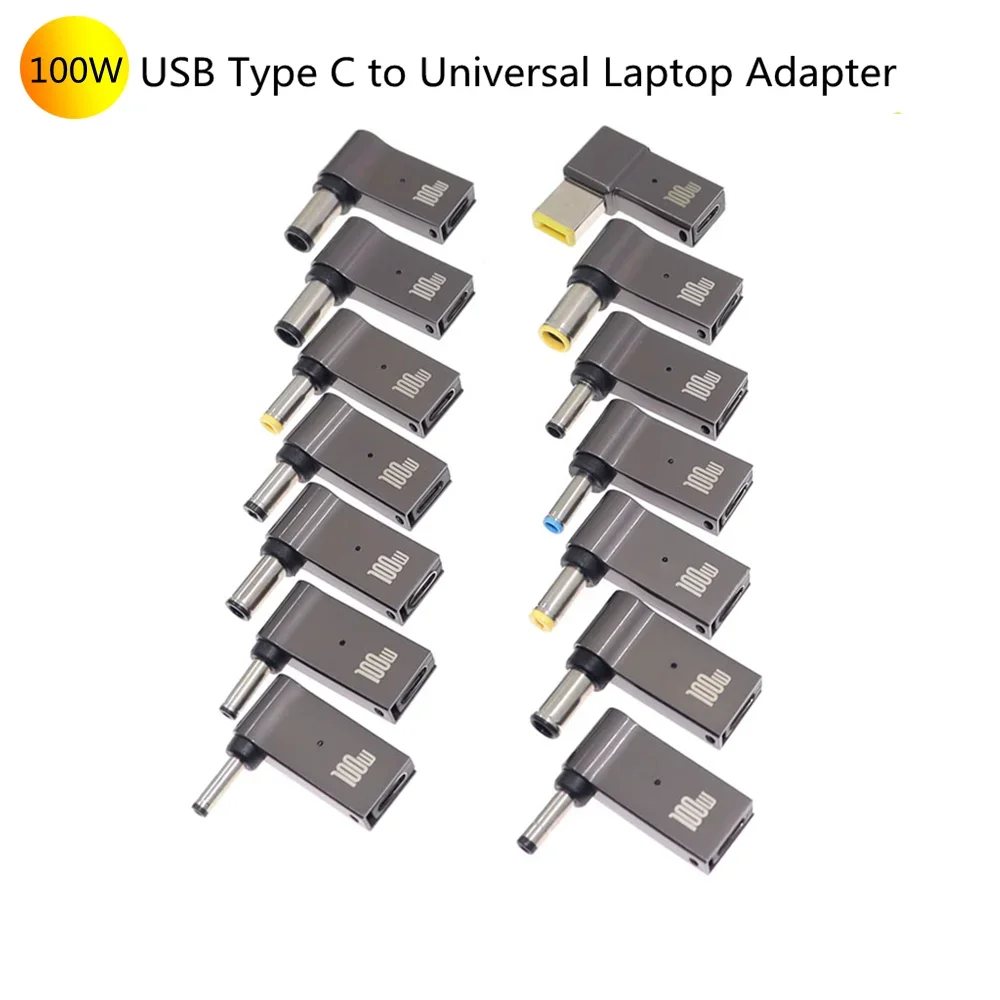 Adapter szybkiego ładowania USB typu C o mocy 100 W Uniwersalny konwerter ładowarki USB typu C do laptopów Dell Asus Hp Acer Lenovo