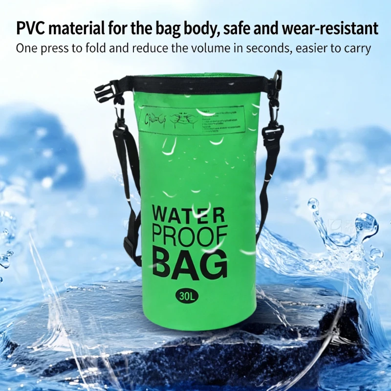 Thailand Songkran 30 liter must-have waterproof storage bag, large capacity waterproof bag, suitable for rafting, beach