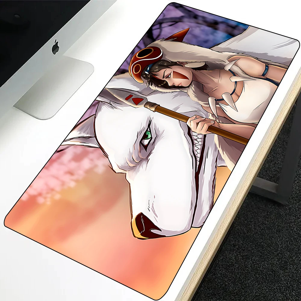 ANIME Princess M-Mononoke Mousepad HD Printing Computer Gamers Locking Edge Non-slip Mouse Pad XXL90x40cm Keyboard PC Desk Pad