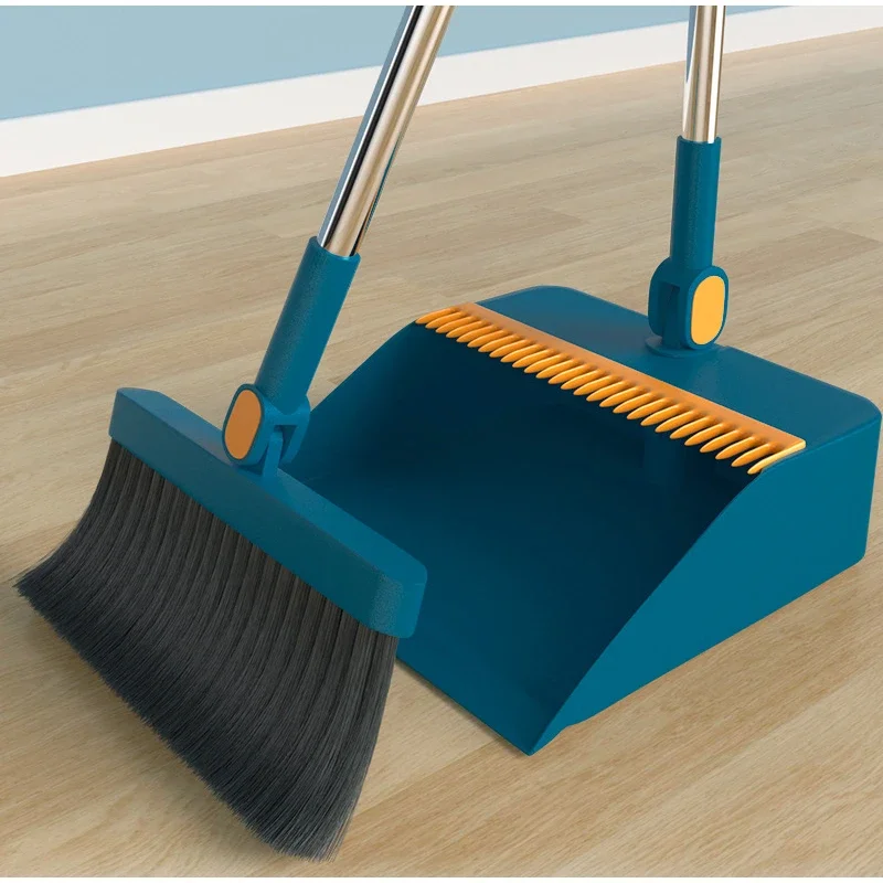 

Folding Broom Dustpan Combination Set, Household Cleaning Tools, Kitchen and Bathroom, Soft Bristle, Dustpan Set