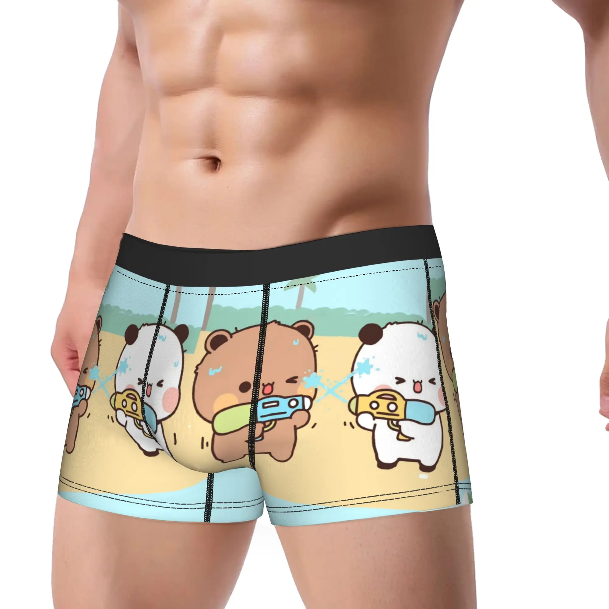 Bear Cartoon Cute Bubu Dudu Boxer Shorts 3D Pouch Underwear High Quality Custom Boxer Brief Sexy Soft Men's Underpants Big Size