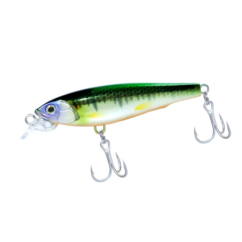 AOCLU Schwimmender Wobbler, Jerkbait, 70 mm, 7 g, Tauchen, 0,8 m tief, kleiner Minnow-Shad, Kurbelköder, Bass, Forelle, Makrele, Boot, Küstenangeln – Detail 9
