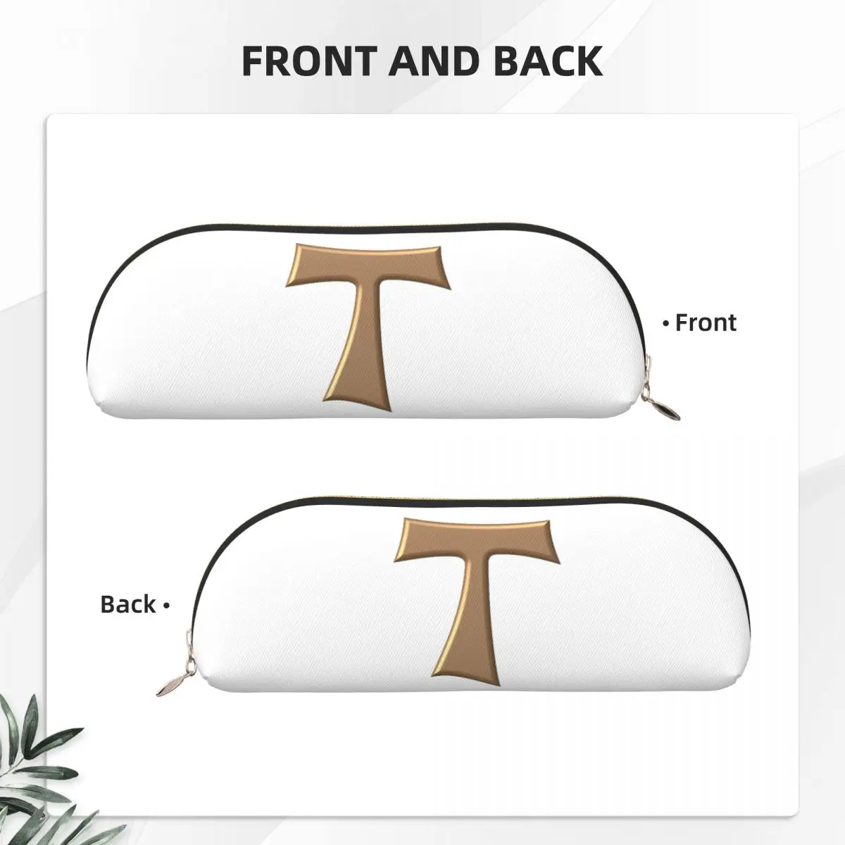 النحاس نظرة فرانسيسكان تاو الصليب مقلمة حامل قلم تخزين القرطاسية لوازم سعة كبيرة صندوق القلم حقيبة أقلام رصاص لصبي فتاة