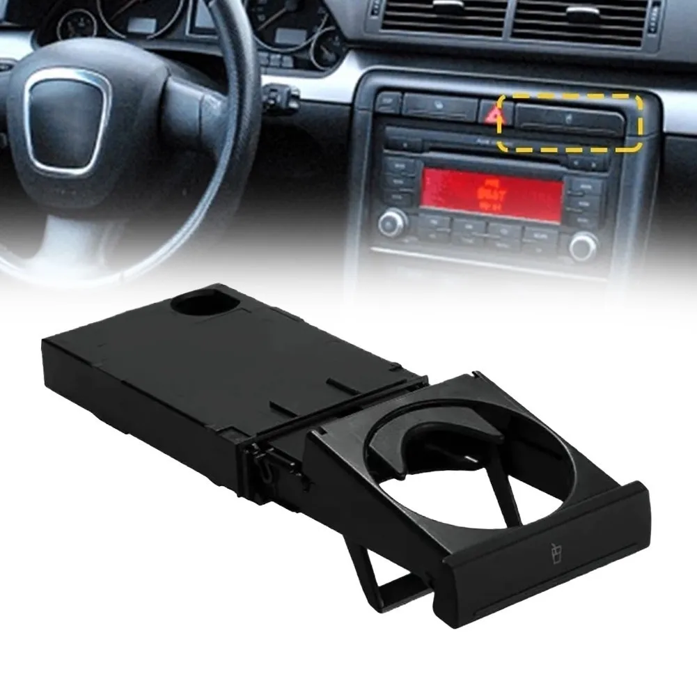 Car LHD Front Dashboard Retractable Cup Holder Air Vent Drink Cup Holder 8E1862534K For A4 For B6 For B7 02-08  Auto Accessories
