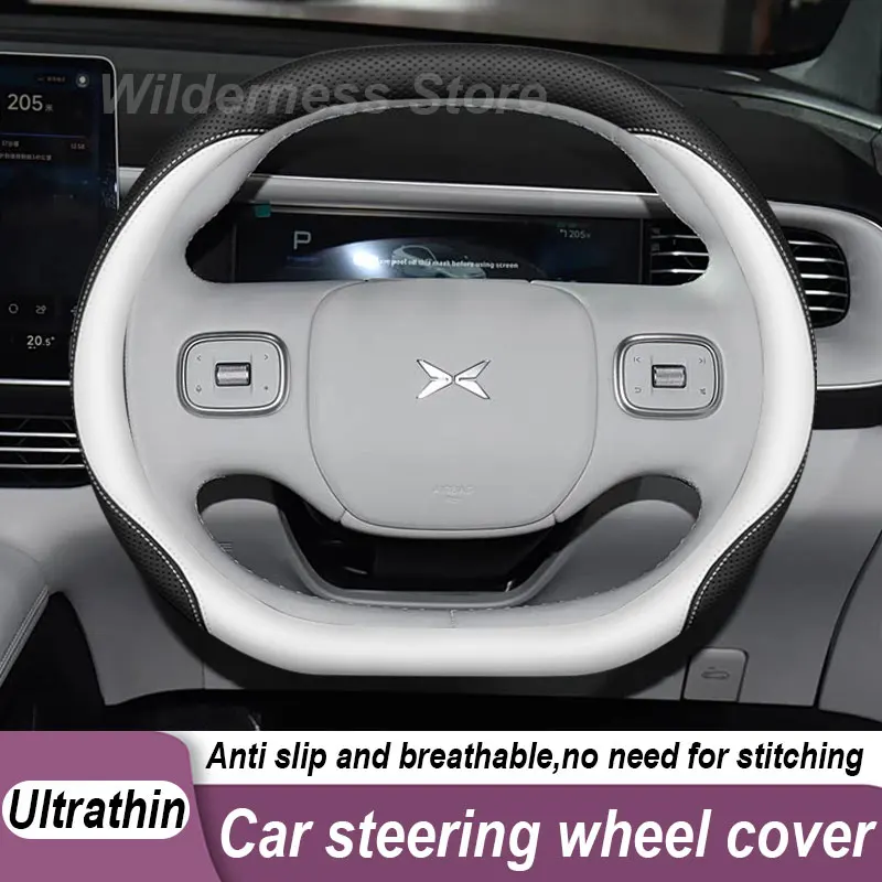 Leather Car Steering Wheel Cover For New Xpeng G6 2026 2025 2024 2023 Anti Slip Auto Steering Wheel XPENG G6 Accessories 2025