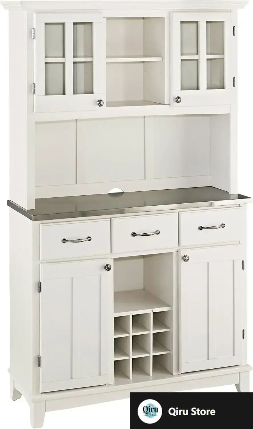 

sideboards-buffets-credenzas, Server with Hutch, Off White
