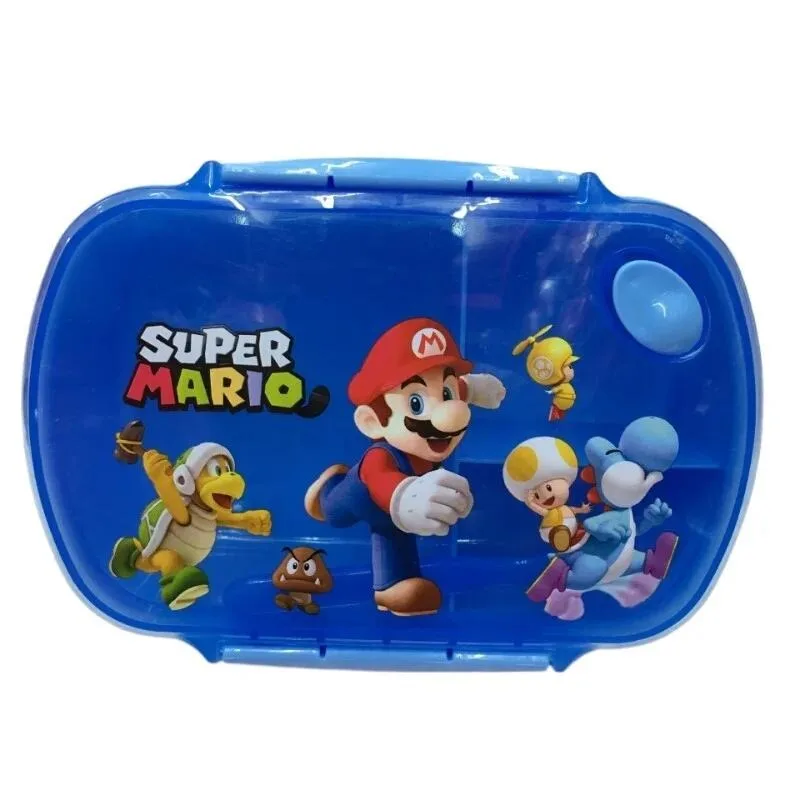 Game Super Marios Bros Children Lunch Box Water Cup Students Bento Box Food Container Salad Bowl Camping Outdoor Kettle Gifts