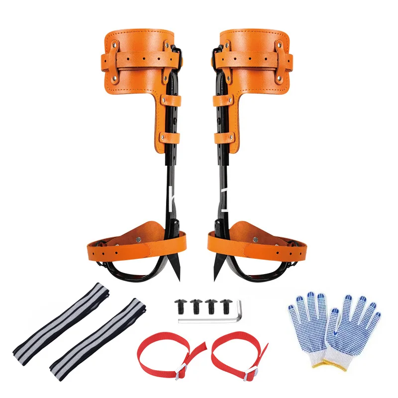Tree Climbing Nails, Safety Lanyard Products, Cowhide Material with Steel Nails,adjustable Height, Tree Climber