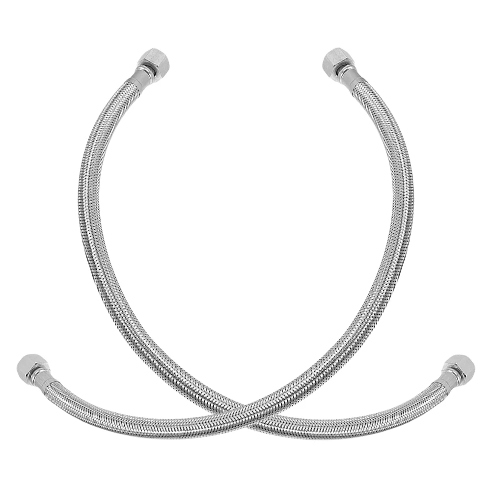 

2pcs Air Compressor Hose Replacement Stainless Steel 3/8 Inch Flexible Exhaust Tube For Garage Industry Use Compressor Parts