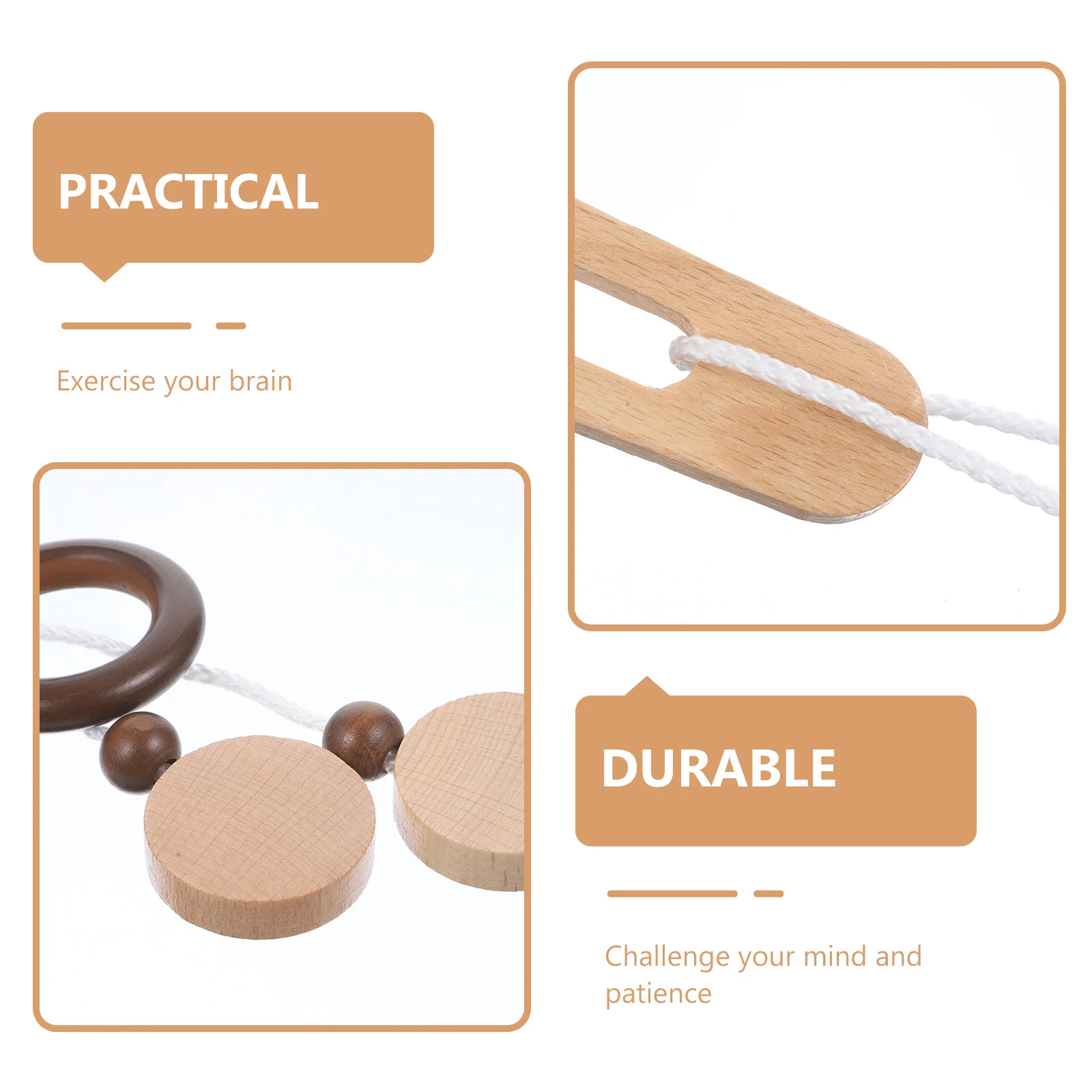 Chinese Traditional Wooden Unlocking Educational Brain Teaser Adults Mental Exercise Game Intellectual