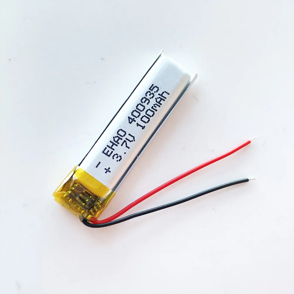 Литий-полимерная аккумуляторная батарея 3,7, 100 в, 400935 мАч, для Mp3 наушников, диктофона, DVD, Bluetooth-гарнитуры, умных часов