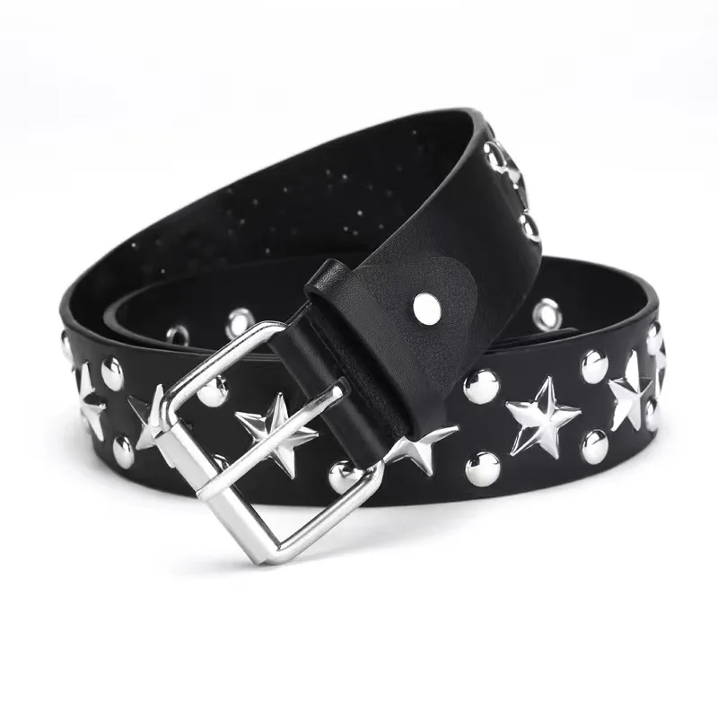 

New arrivalstylish punk belt rivet decorated pants belt fashioncasualfashiontrendy women's belt