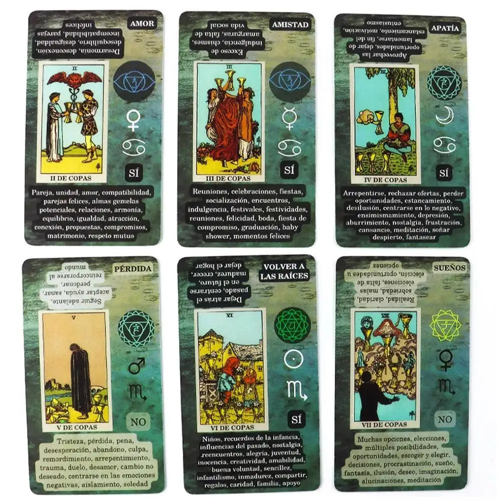 Tarot Card Divination Beginner Personal Use Tarot Deck Full English Spanish Version Oracles Deck For Girl Board Game