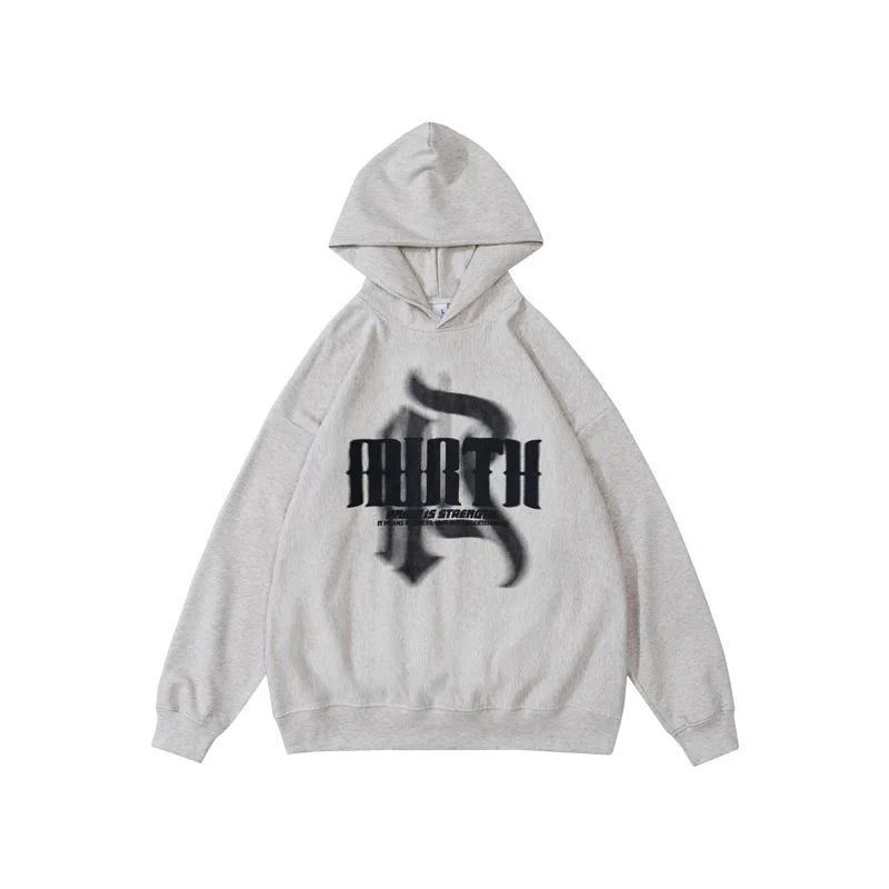 Blank Simple wear hoodie chest printed self-made brand logo pattern wholesale street wear heveayweight vintage sweater