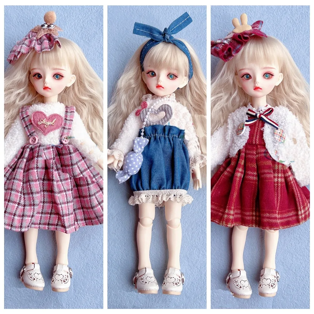 30cm Dolls Skirt Multiple Color DIY Dress Up Clothing Pretty Dress Beautiful Cute Casual Suit Toy Accessories