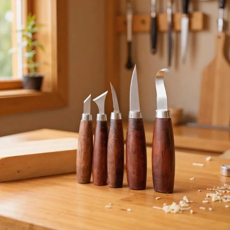 5pcs Tools For Wood Carving Chisel Woodworking Cutter Hand Tool Set Wood Carving Knife DIY Peeling Woodcarving