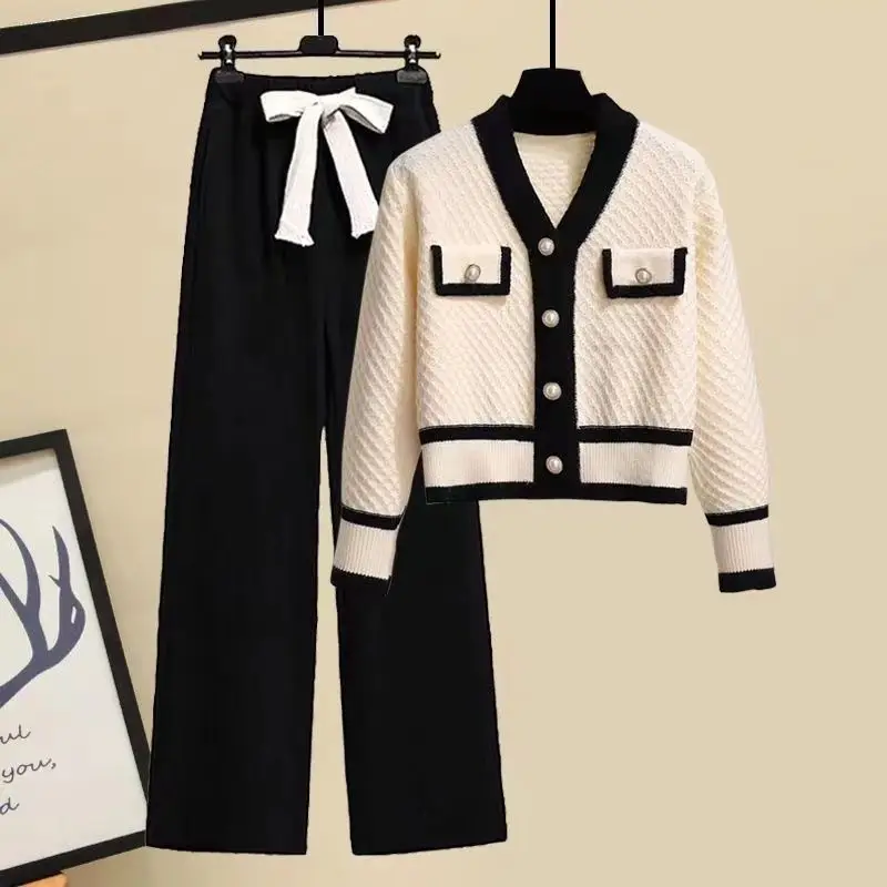 Women's Summer Outfit One-piece Set Fashionable Age-reducing Slimming Body Shaping Casual Bell Bottoms Two-piece Suit E1485