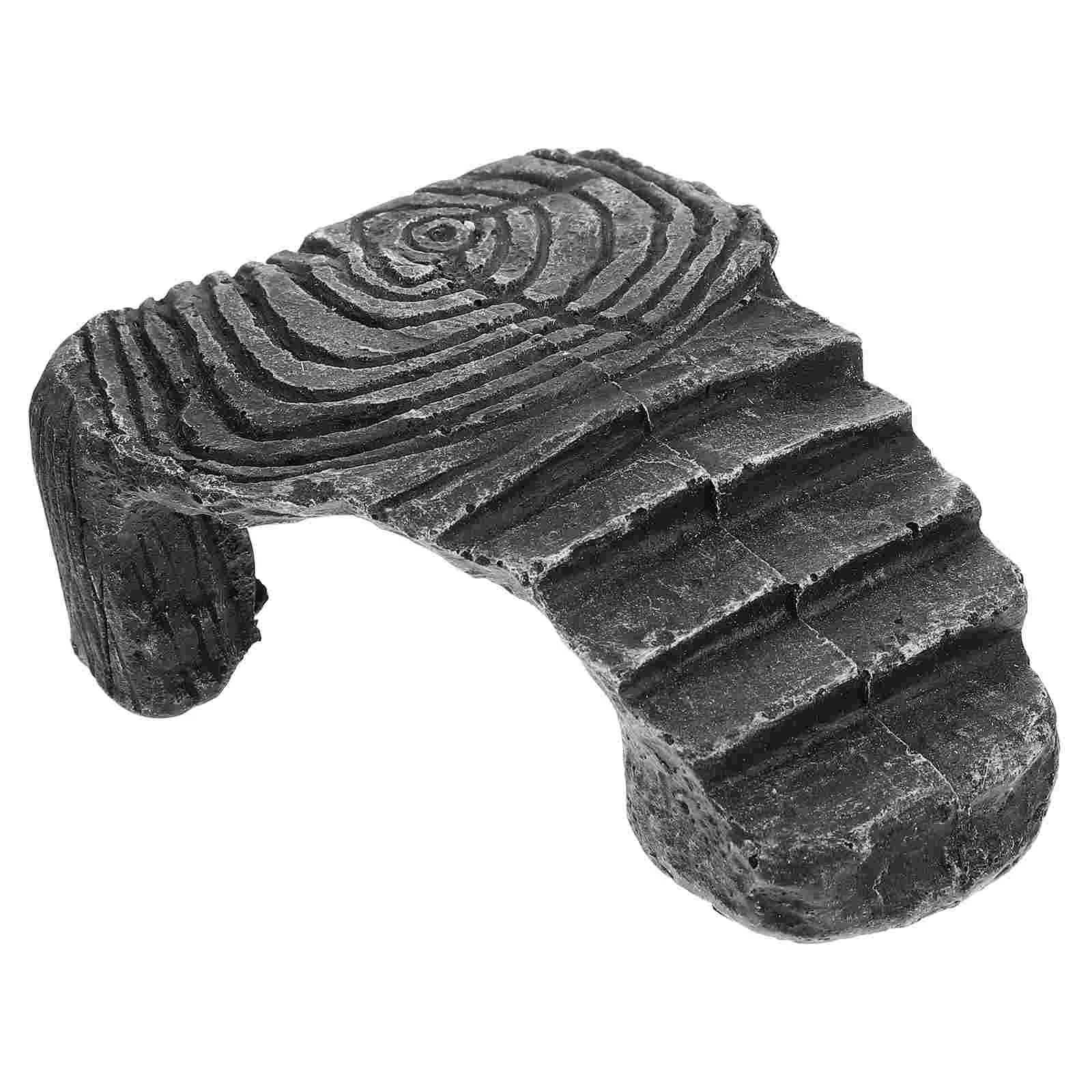 

Turtle Terrace Reptile Basking Spot Fish Tank Landscape Decor Container Hiding Indoor Platform Resin Tortoise Climbing