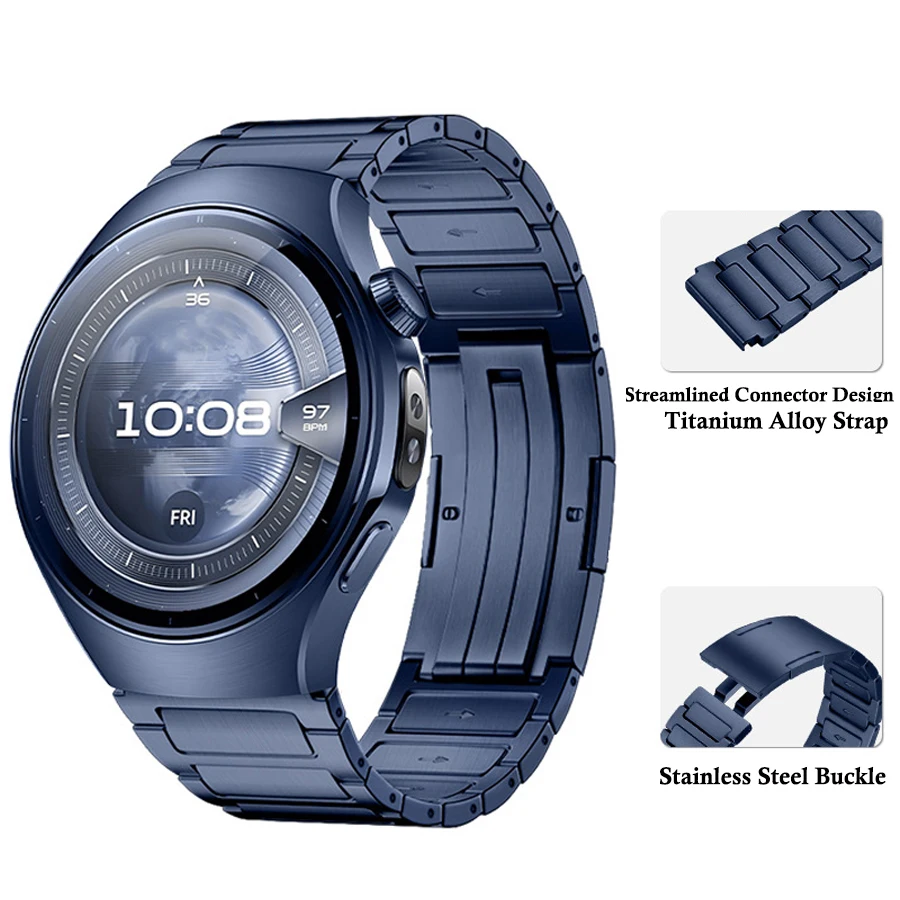 22mm Titanium Strap for Huawei Watch 5/6 46mm Replaceable Wristband for Huawei Watch GT5/6 Pro Bracelet with Strap Regulator view 6