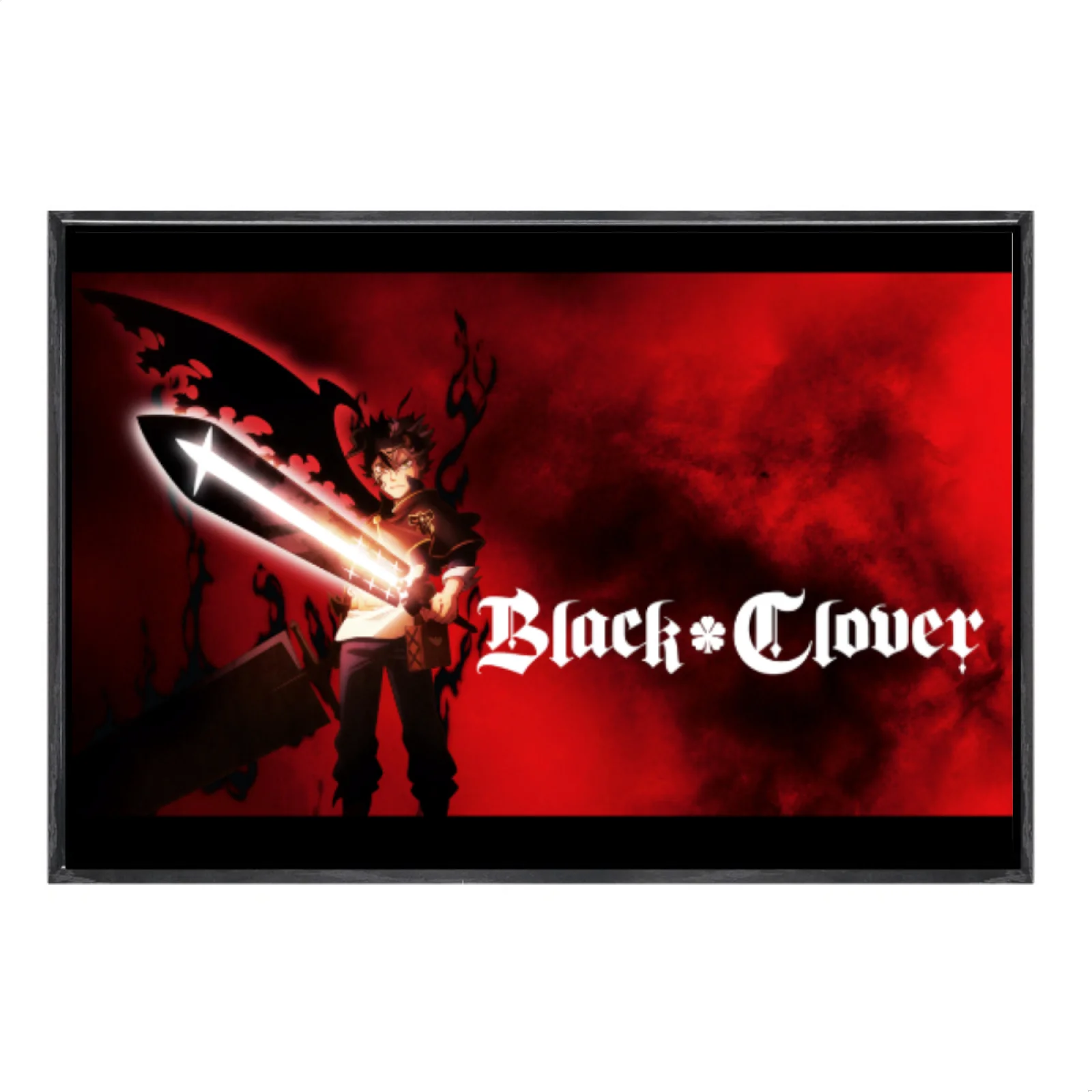 

Japanese Manga Multi-Size Canvas Poster Double Framed Wall Art,Black Clover Home Decor for Living Room Bedroom
