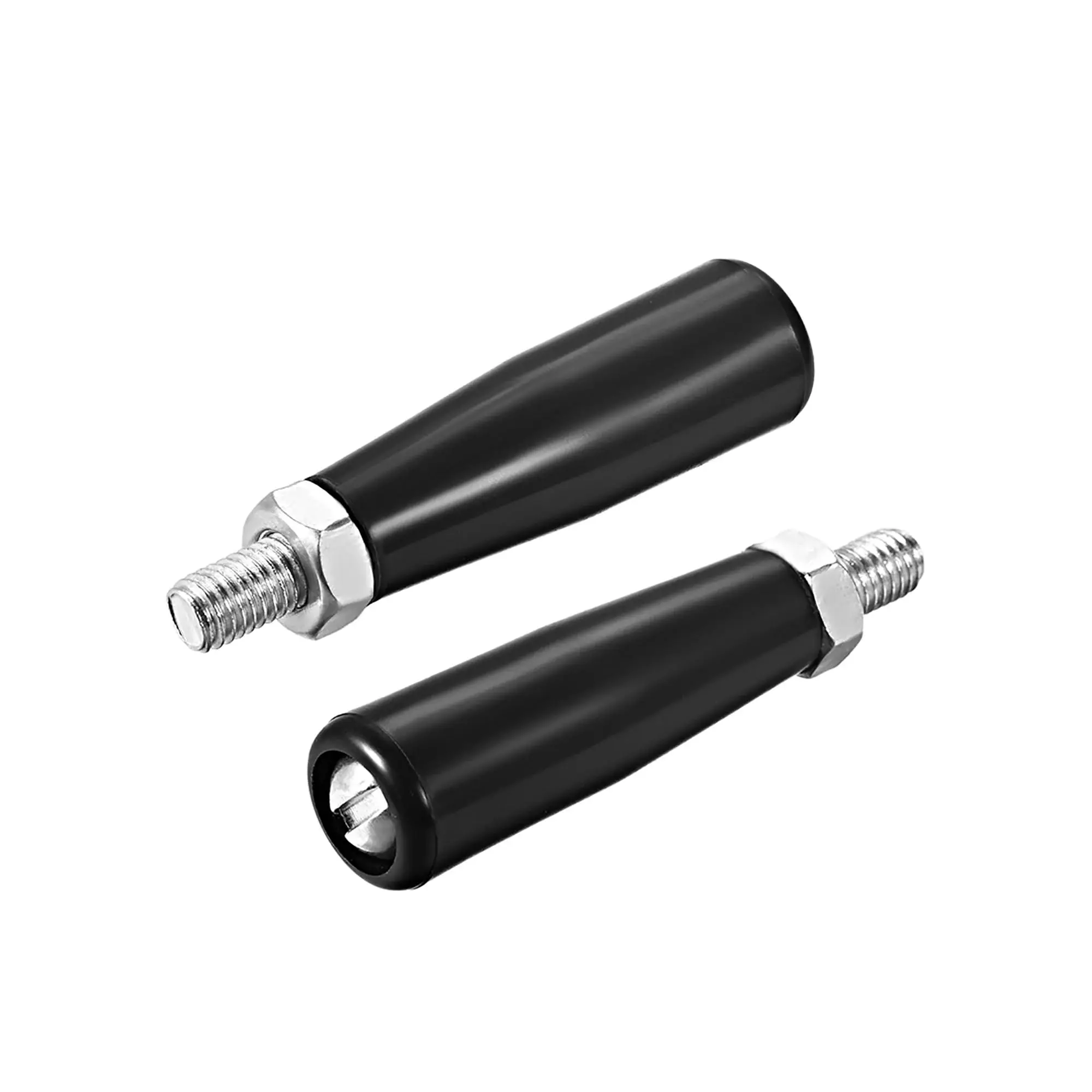 1pc Black M8 M10 Revolving Handwheel Machine Handlemale Thread Stem Plastic Handle