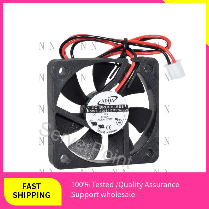 WEP  Brand For ADDA AD05012MB257000 50*50*25MM DC12V 0.20A 2-Pin Square Cooling Fan
