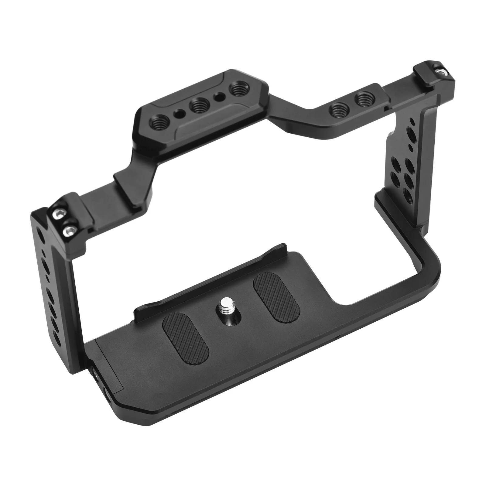 Andoer Camera Cage Video Cage with Dual Cold Shoe Mounts 1/4 Inch Threads for Sony A7IV/ A7III/ A7II/ A7R III/ A7R II/ A7S II