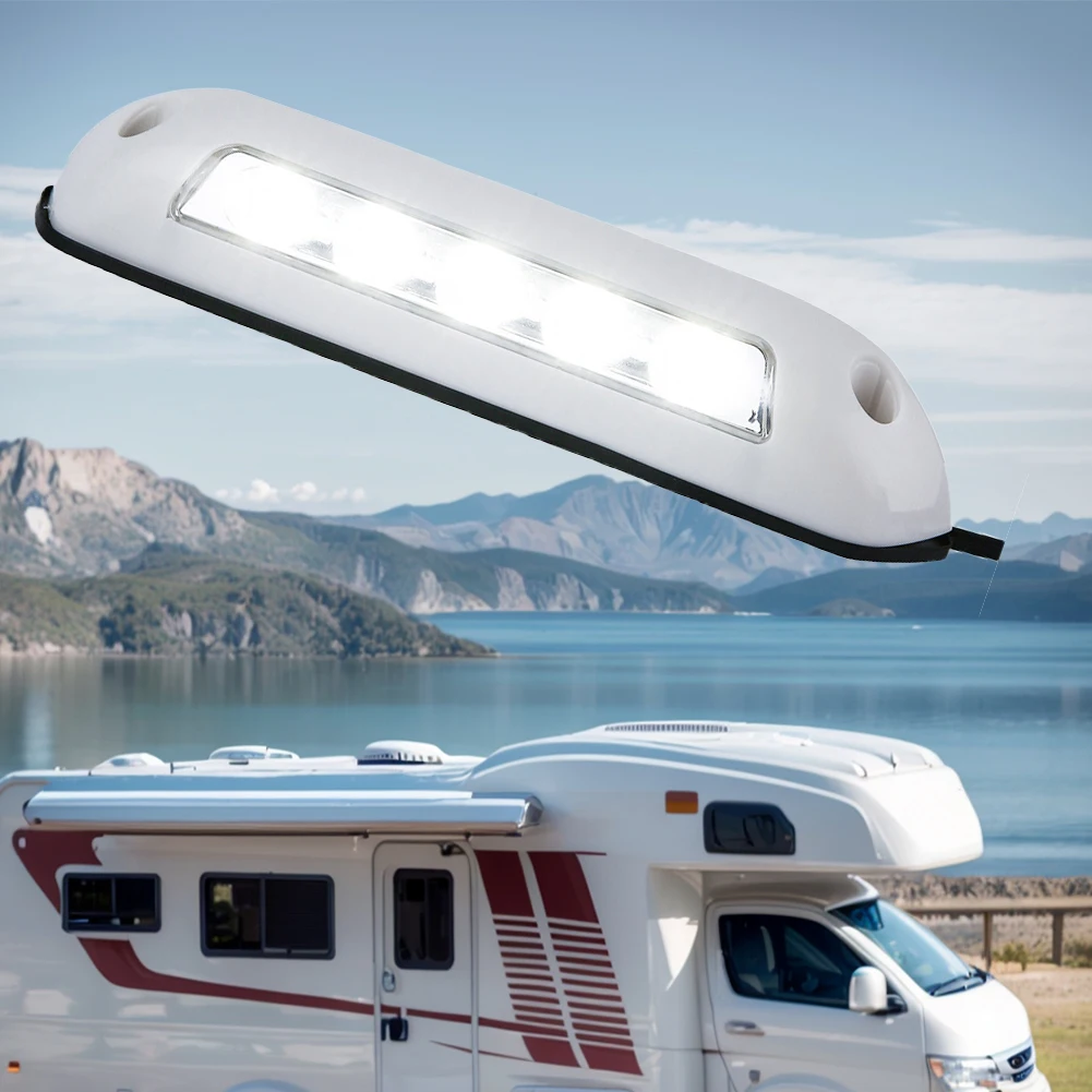 12V Motorhome Caravan Interior Wall Lamps 8W Waterproof Awning Lights 10LED RV Outdoor Porch Light RV Retrofit Outdoor Lighting