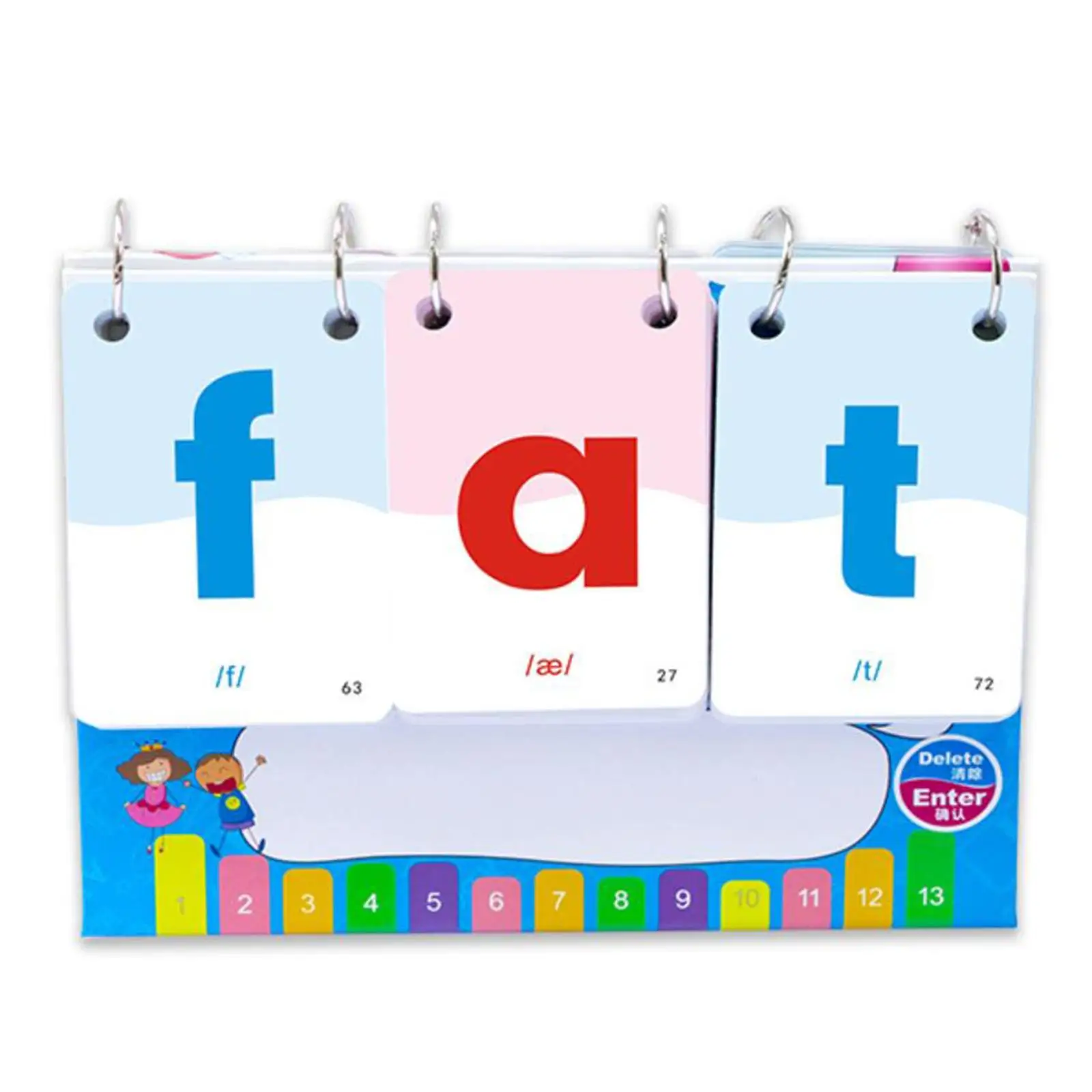 

Word Spelling Games English Phonics Card Desk Calendar for Boys