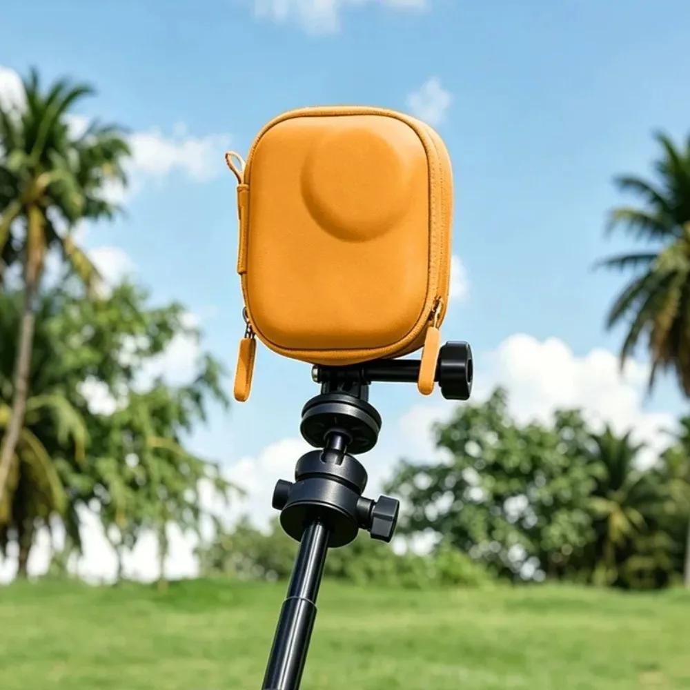 Thumb Camera Body Bag Color Storage Case With Lanyard Carabiner PU Velvet Portable Bag Travel Carrying Box For DJI Osmo Nano