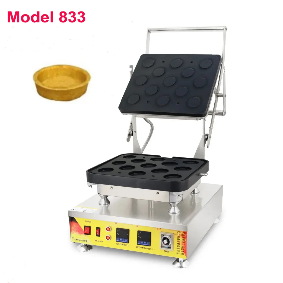 

833 model 3200W Commercial Nonstick 110v 220v Electric Mini Square Cheese Egg tart Shell Machine Waffle Maker Baker