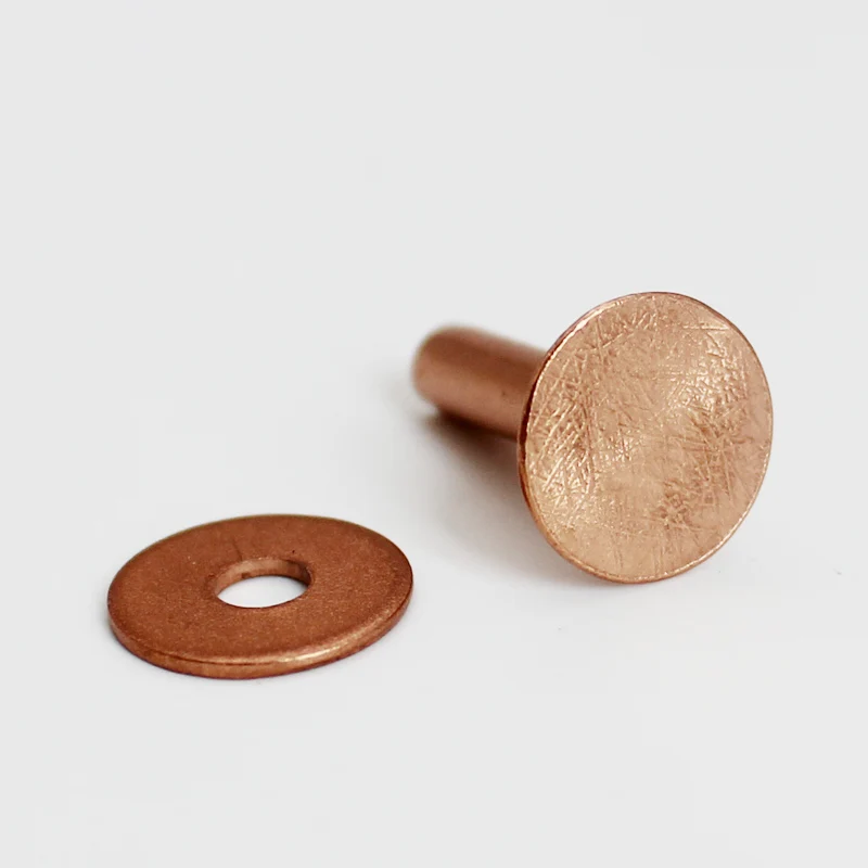 Weiyi Massivmessing-Kupfer-Ledernieten und -Nieten 9mm 10mm 11mm 12mm für Lederhandwerk DIY – Detail 6