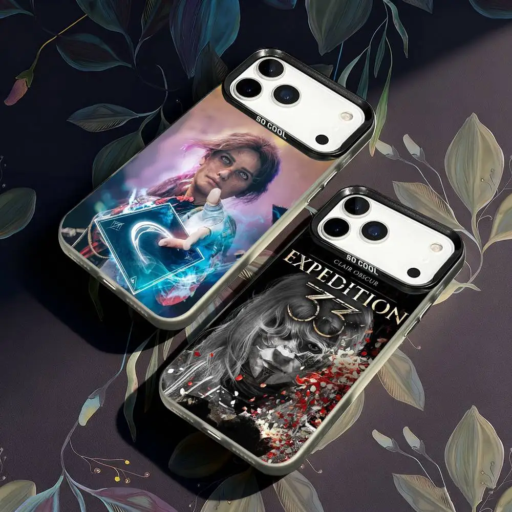 

Clair Obscur E-Expedition 33 Phone Case For iPhone 17,16,15,14,13,12,X,8,Pro,Max,Plus,E,SE4,Air,Mini IMD Matte Black